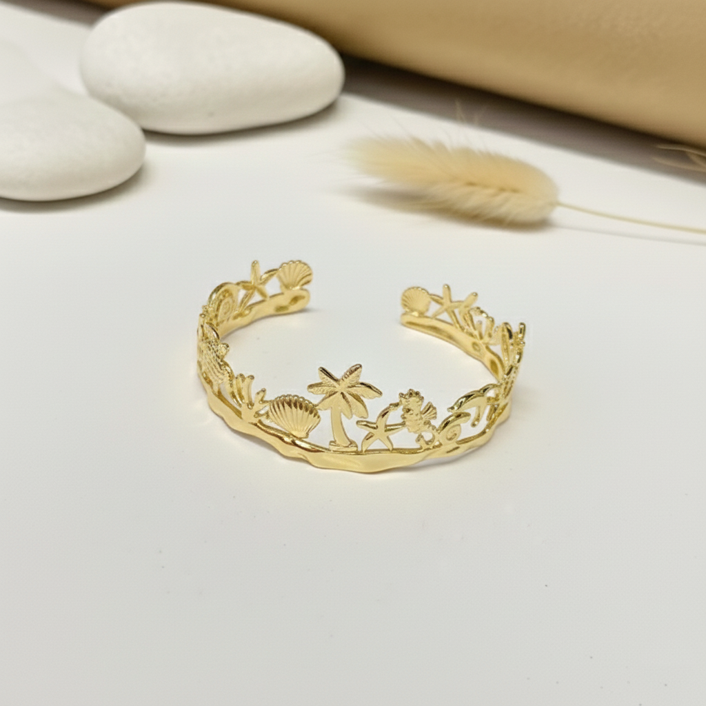 Shell Tree Palm Bracelet