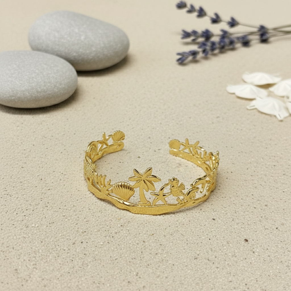 Shell Tree Palm Bracelet