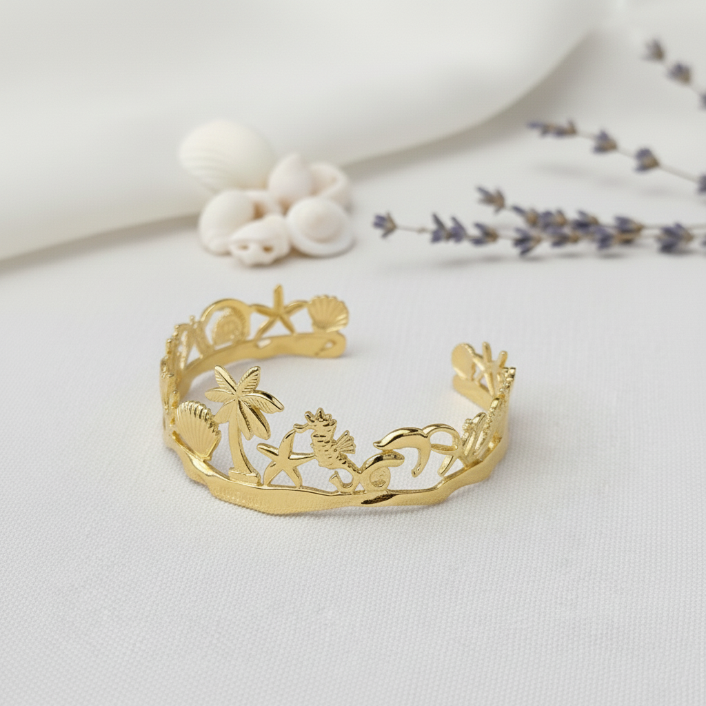 Shell Tree Palm Bracelet